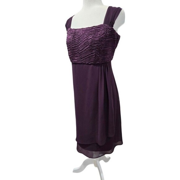 R&M Richards 2 Piece Dress Size 18 Purple Cocktail/Mother of Bride Bolero Jacket - Picture 3 of 13